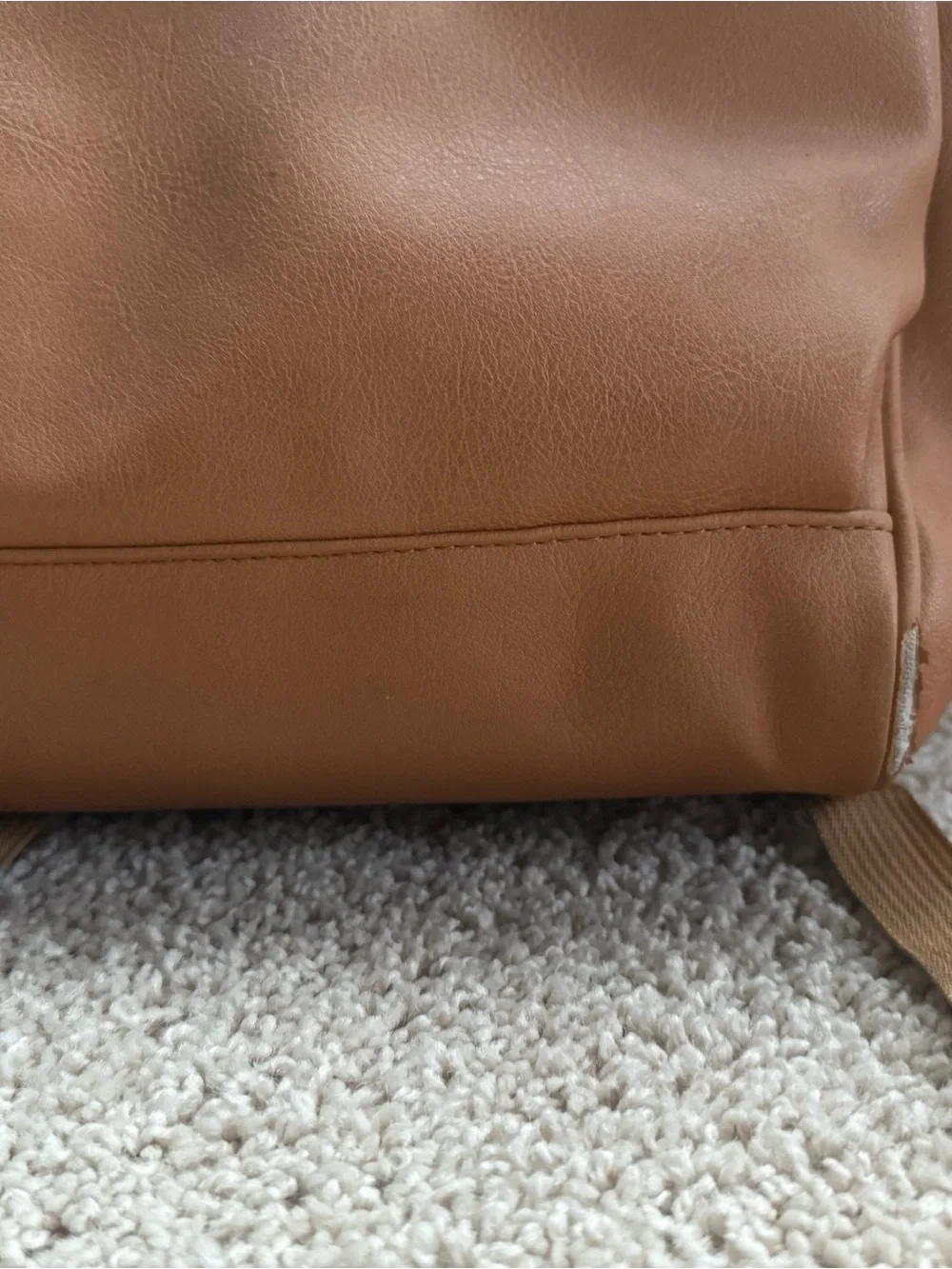 Backpack Tote in Cognac Brown - Unbranded